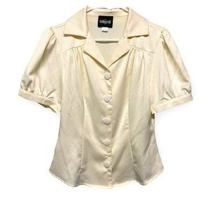 Collectif Cream 90's Buttoned Blouse